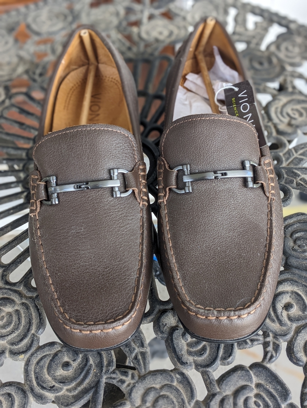 Vionic Men’s Brown Leather Bit Loafers (NEW w/ Tags)